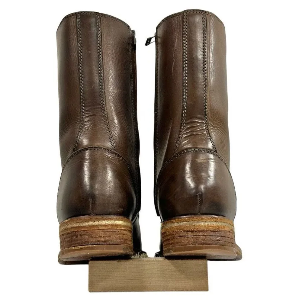 Cole Rood & Haan Ardennes Zippered Brown Leather Boots Men’s Size 10.5